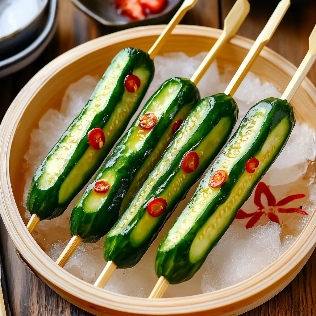 Japanese Pickled Cucumber on a Stick Recipe