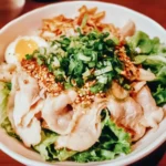 Pork Shabu Salad with Ponzu Dressing and Egg Drop Soup Recipe