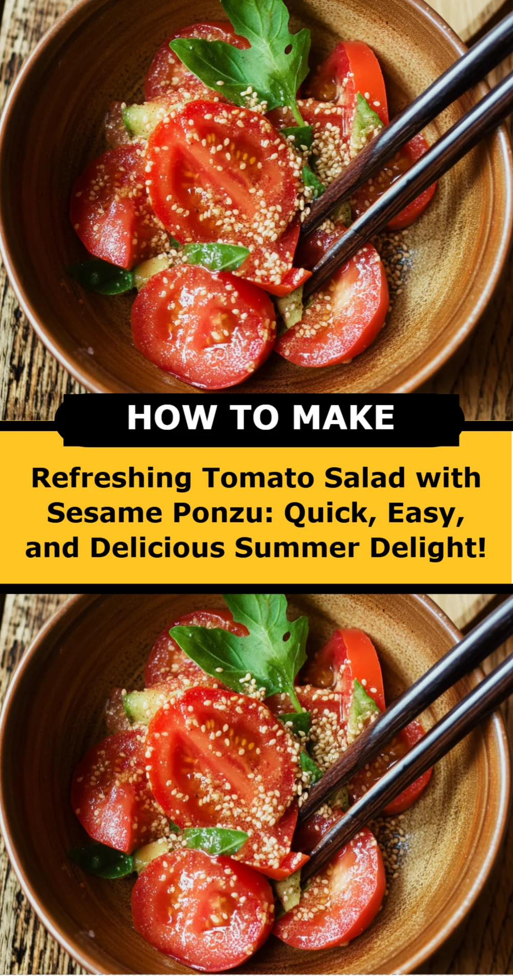 Refreshing Tomato Salad with Sesame Ponzu: Quick, Easy, and Delicious Summer Delight!